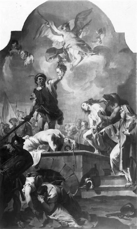 Giambattista Pittoni - Martirio dei santi Faustino e Giovita, Chiesa dei Santi Faustino e Giovita, Bienno, Brescia